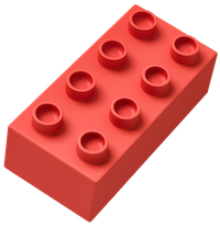 red lego brick