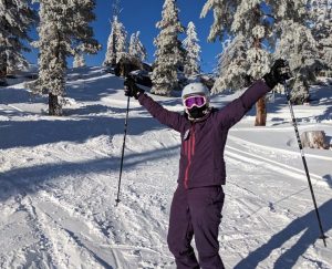Jennifer Solomon snow skiing